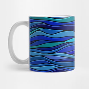 Smooth rounded blue waves Mug